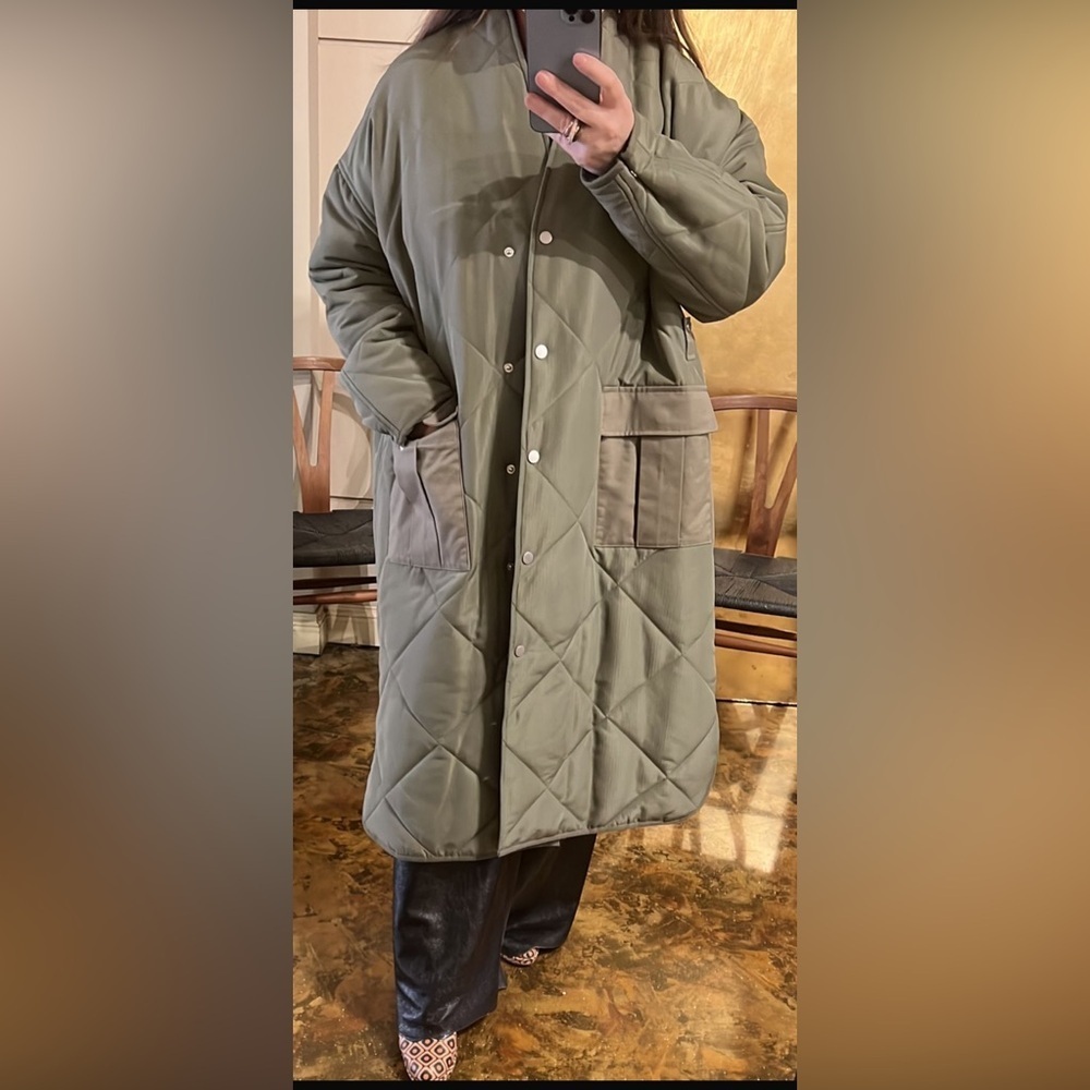 NWT 2nd day Olive Quilted Women's Coat|size EU38